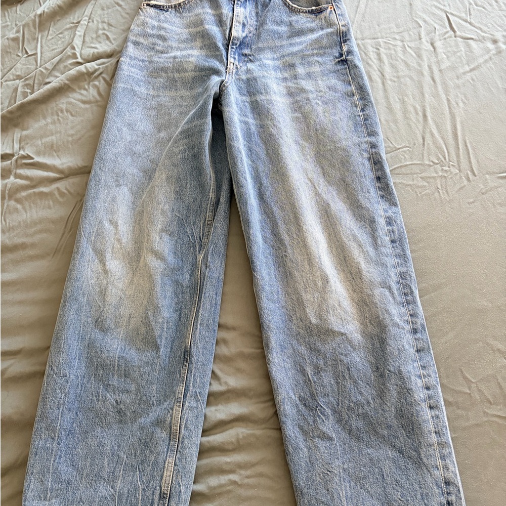 Zara light wash Blue Wide-Leg Jeans size 2/24 - Picture 3 of 4